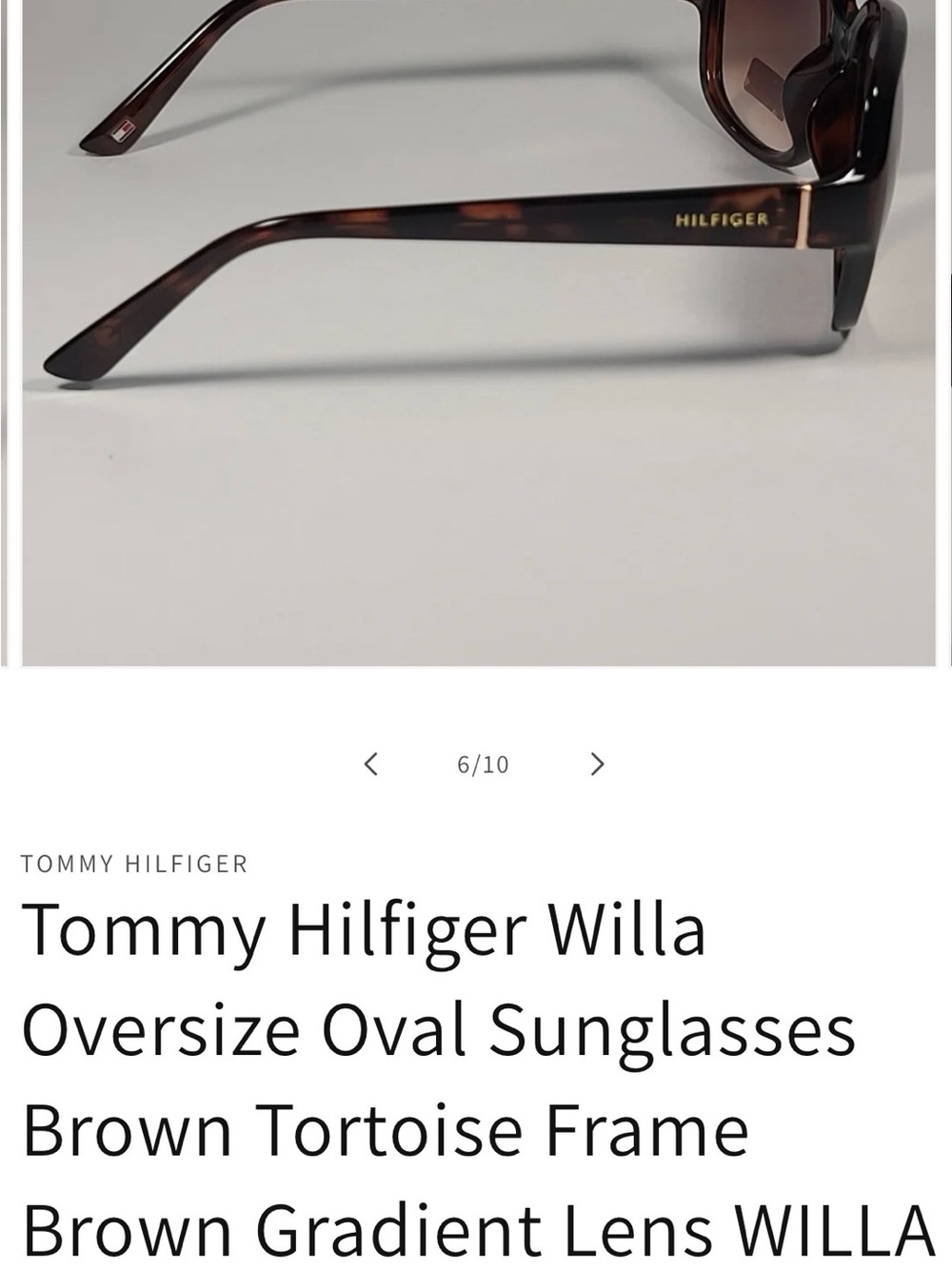 Tommy Hilfiger Brown Tortoiseshell Oversized Oval Sunglasses